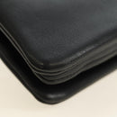 CELINE Trio Shoulder Bag Leather Black Gold Auth ep14940V-11