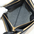 CELINE Trio Shoulder Bag Leather Black Gold Auth ep14940V-18