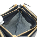 CELINE Trio Shoulder Bag Leather Black Gold Auth ep14940V-19