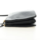 CELINE Trio Shoulder Bag Leather Black Gold Auth ep14940V-4