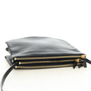 CELINE Trio Shoulder Bag Leather Black Gold Auth ep14940V-6