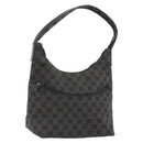GUCCI GG Canvas Hand Bag Black Silver 001 3386 Auth ep14941-1