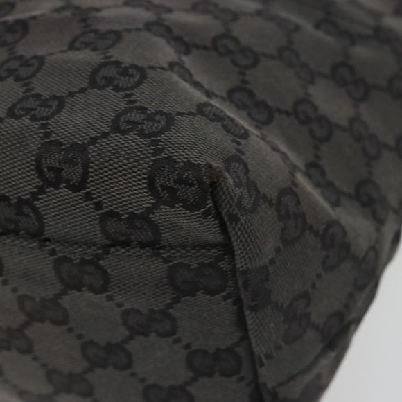 GUCCI GG Canvas Hand Bag Black Silver 001 3386 Auth ep14941