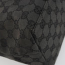 GUCCI GG Canvas Hand Bag Black Silver 001 3386 Auth ep14941-16