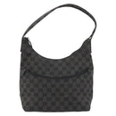 GUCCI GG Canvas Hand Bag Black Silver 001 3386 Auth ep14941-13