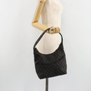 GUCCI GG Canvas Hand Bag Black Silver 001 3386 Auth ep14941-23
