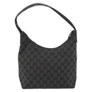 GUCCI GG Canvas Hand Bag Black Silver 001 3386 Auth ep14941-2