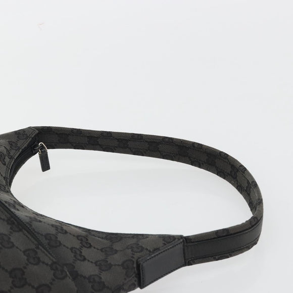 GUCCI GG Canvas Hand Bag Black Silver 001 3386 Auth ep14941