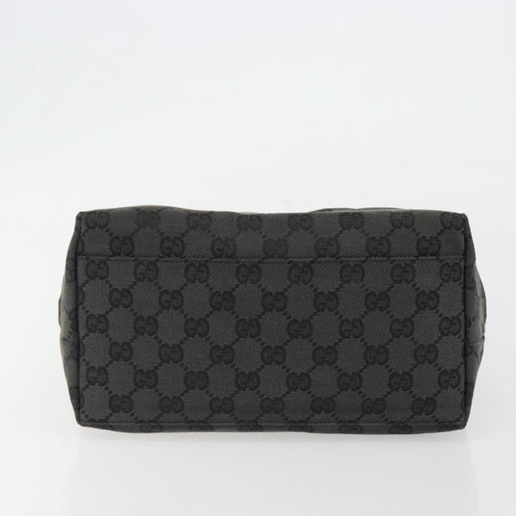 GUCCI GG Canvas Hand Bag Black Silver 001 3386 Auth ep14941