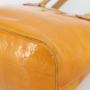 LOUIS VUITTON Monogram Vernis Houston Handtas Jaune M91121 LV Auth ep14944-15
