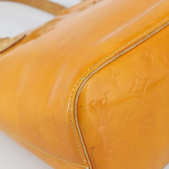 LOUIS VUITTON Monogram Vernis Houston Handtas Jaune M91121 LV Auth ep14944