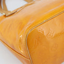 LOUIS VUITTON Monogram Vernis Houston Handtas Jaune M91121 LV Auth ep14944-18