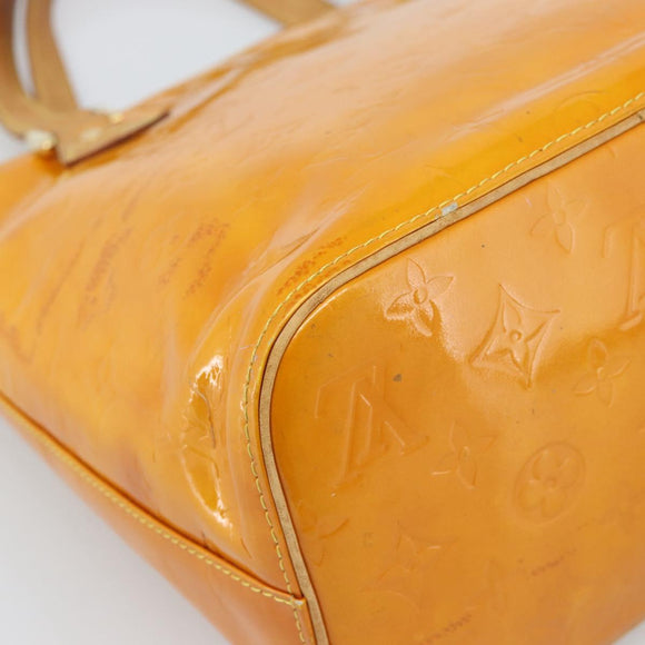 LOUIS VUITTON Monogram Vernis Houston Handtas Jaune M91121 LV Auth ep14944