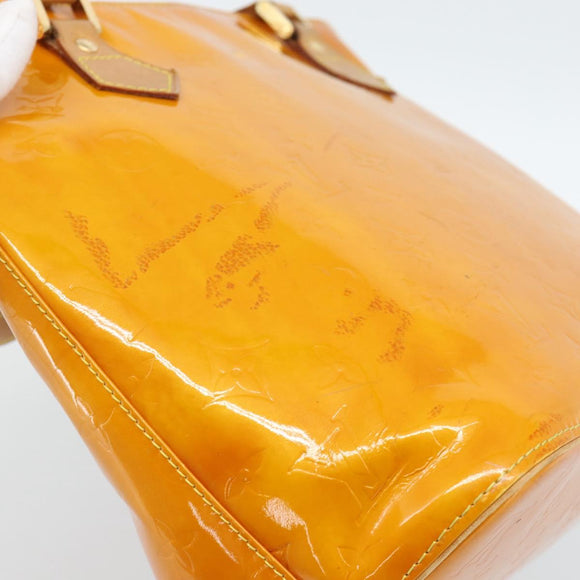 LOUIS VUITTON Monogram Vernis Houston Handtas Jaune M91121 LV Auth ep14944