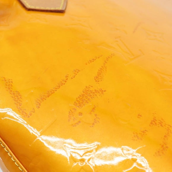 LOUIS VUITTON Monogram Vernis Houston Handtas Jaune M91121 LV Auth ep14944