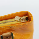 LOUIS VUITTON Monogram Vernis Houston Handtas Jaune M91121 LV Auth ep14944-19