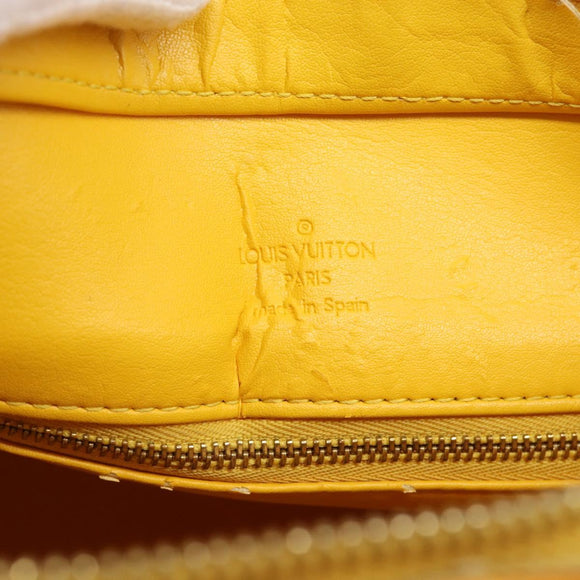 LOUIS VUITTON Monogram Vernis Houston Handtas Jaune M91121 LV Auth ep14944