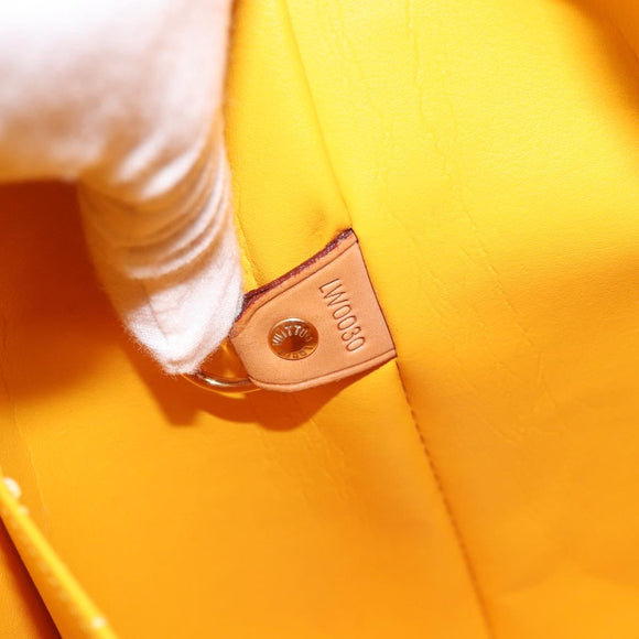 LOUIS VUITTON Monogram Vernis Houston Handtas Jaune M91121 LV Auth ep14944