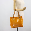 LOUIS VUITTON Monogram Vernis Houston Handtas Jaune M91121 LV Auth ep14944-25
