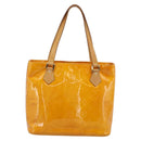 LOUIS VUITTON Monogram Vernis Houston Handtas Jaune M91121 LV Auth ep14944-2