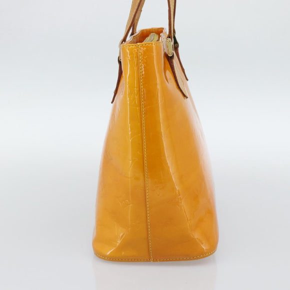 LOUIS VUITTON Monogram Vernis Houston Handtas Jaune M91121 LV Auth ep14944