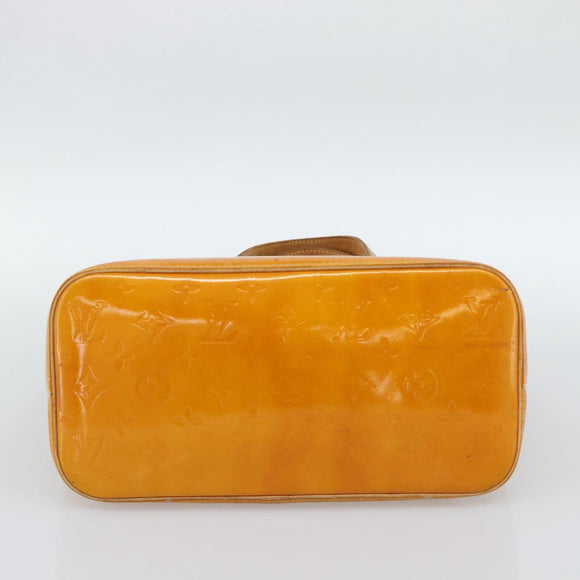 LOUIS VUITTON Monogram Vernis Houston Handtas Jaune M91121 LV Auth ep14944