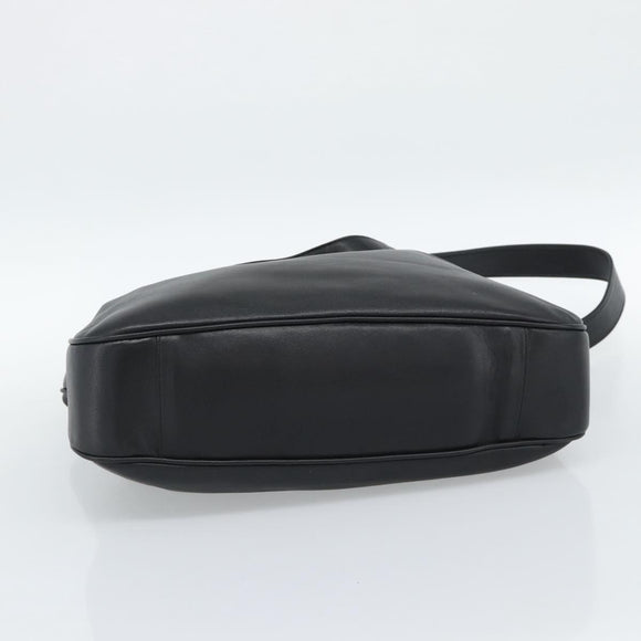 GUCCI Bamboo Hand Bag Leather 2way Black Gold 001 2058 1577 Auth ep14945
