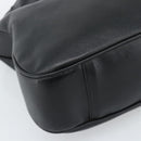 GUCCI Bamboo Hand Bag Leather 2way Black Gold 001 2058 1577 Auth ep14945-16