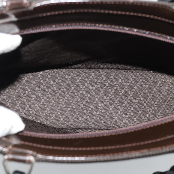 GUCCI Bamboo Hand Bag Canvas Brown Silver 000 1998 0588 Auth ep14949