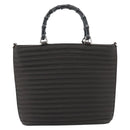 GUCCI Bamboo Hand Bag Canvas Brown Silver 000 1998 0588 Auth ep14949-13
