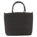 GUCCI Bamboo Hand Bag Canvas Brown Silver 000 1998 0588 Auth ep14949-2