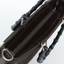 GUCCI Bamboo Hand Bag Canvas Brown Silver 000 1998 0588 Auth ep14949-6