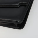 GUCCI Chain Shoulder Bag Leather Black Gold Auth ep14950-9