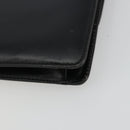 GUCCI Chain Shoulder Bag Leather Black Gold Auth ep14950-15