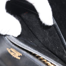 GUCCI Chain Shoulder Bag Leather Black Gold Auth ep14950-12