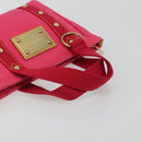 LOUIS VUITTON Antigua Cabas PM Hand Bag Rouge Pink M40088 LV Auth ep14951V-7