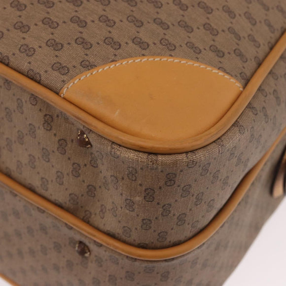 GUCCI Micro GG Supreme Shoulder Bag PVC Beige Gold Auth ep14952