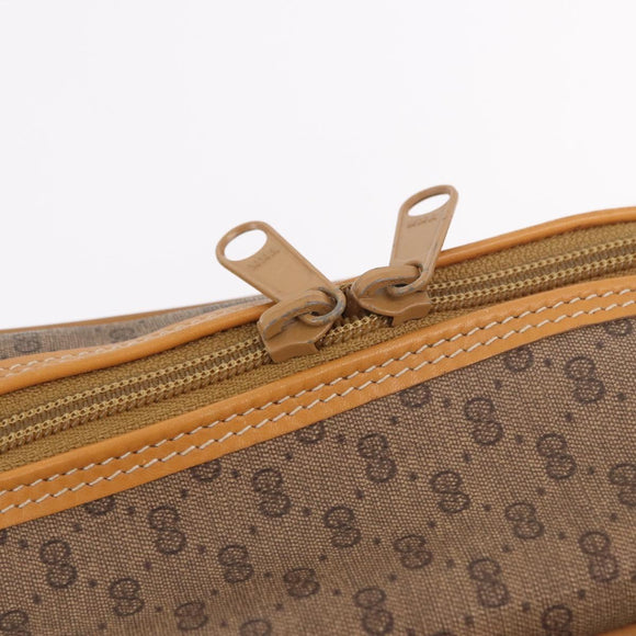 GUCCI Micro GG Supreme Shoulder Bag PVC Beige Gold Auth ep14952