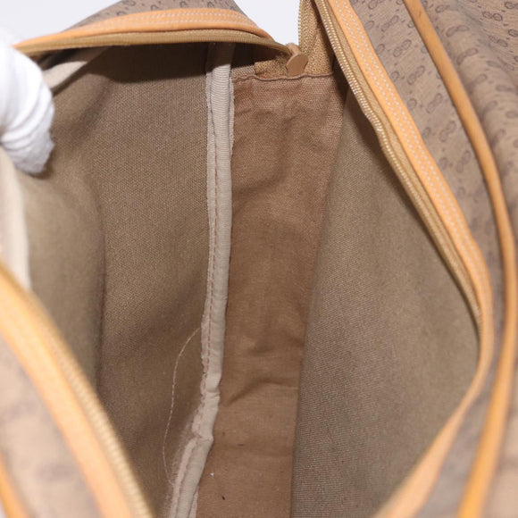 GUCCI Micro GG Supreme Shoulder Bag PVC Beige Gold Auth ep14952
