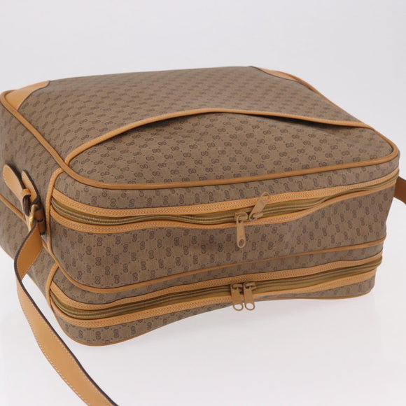 GUCCI Micro GG Supreme Shoulder Bag PVC Beige Gold Auth ep14952