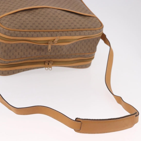 GUCCI Micro GG Supreme Shoulder Bag PVC Beige Gold Auth ep14952