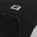 FENDI Zucchino Canvas Tote Bag Black Silver Auth ep14953-8