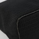 FENDI Zucchino Canvas Tote Bag Black Silver Auth ep14953-15