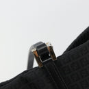 FENDI Zucchino Canvas Tote Bag Black Silver Auth ep14953-10