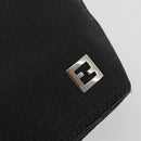 FENDI Zucchino Canvas Tote Bag Black Silver Auth ep14953-18