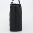 FENDI Zucchino Canvas Tote Bag Black Silver Auth ep14953-3