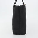 FENDI Zucchino Canvas Tote Bag Black Silver Auth ep14953-4
