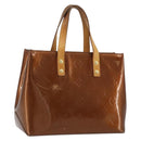 LOUIS VUITTON Monogram Vernis Reade PM Hand Bag Bronze M91146 LV Auth ep14954-1