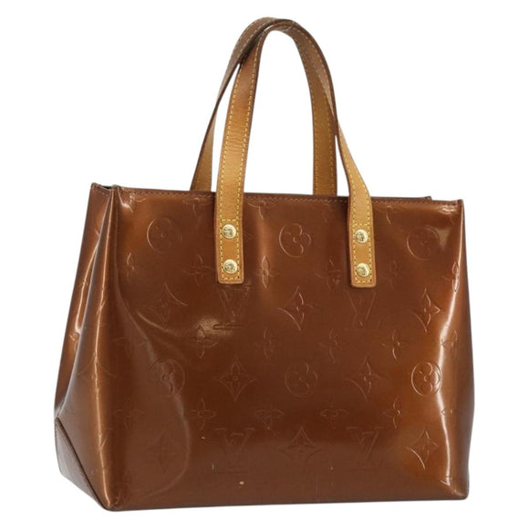 LOUIS VUITTON Monogram Vernis Reade PM Hand Bag Bronze M91146 LV Auth ep14954
