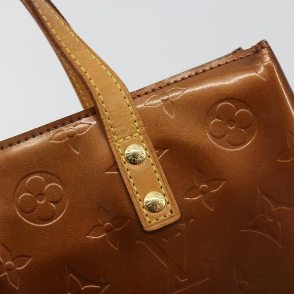 LOUIS VUITTON Monogram Vernis Reade PM Hand Bag Bronze M91146 LV Auth ep14954